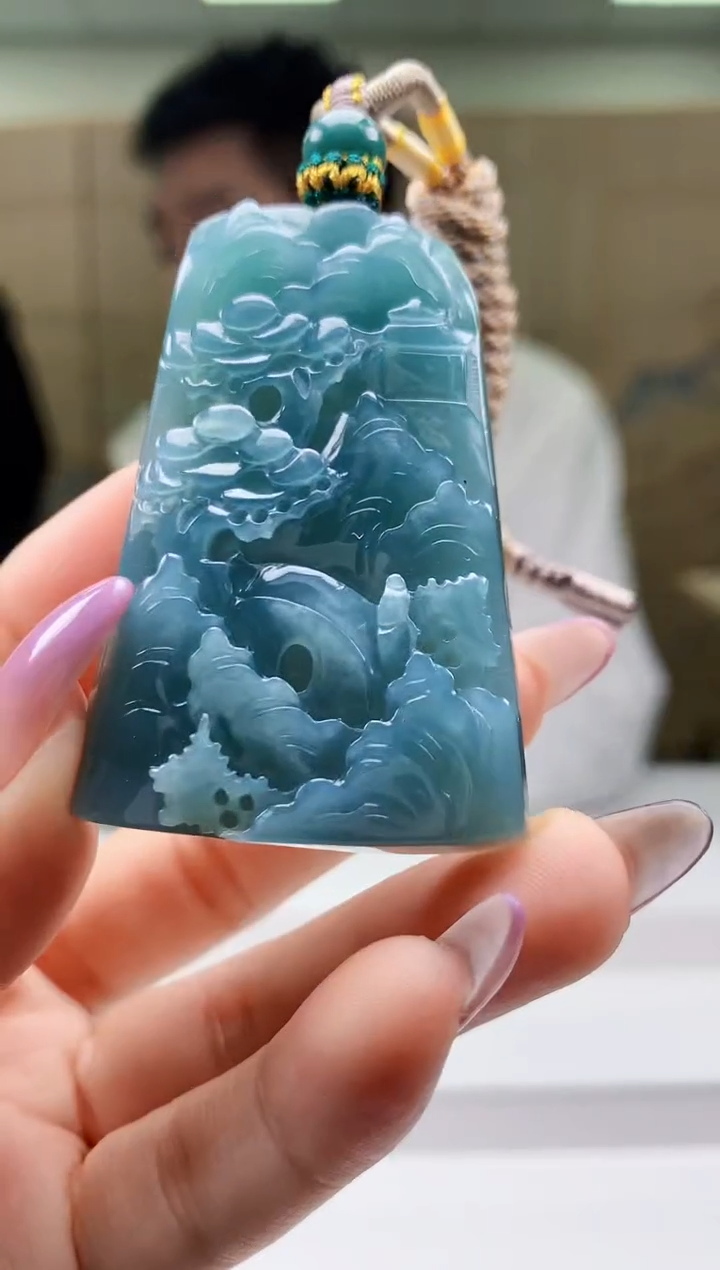 【闪购商品】定制翡翠未镶嵌5028ty-毛货挂件47