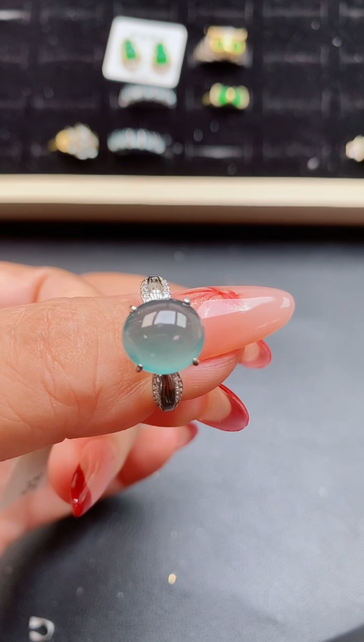 【闪购商品】翡翠戒指银S925镶嵌508050