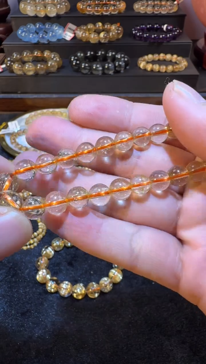 未镶嵌手串发晶SJ-093金发晶