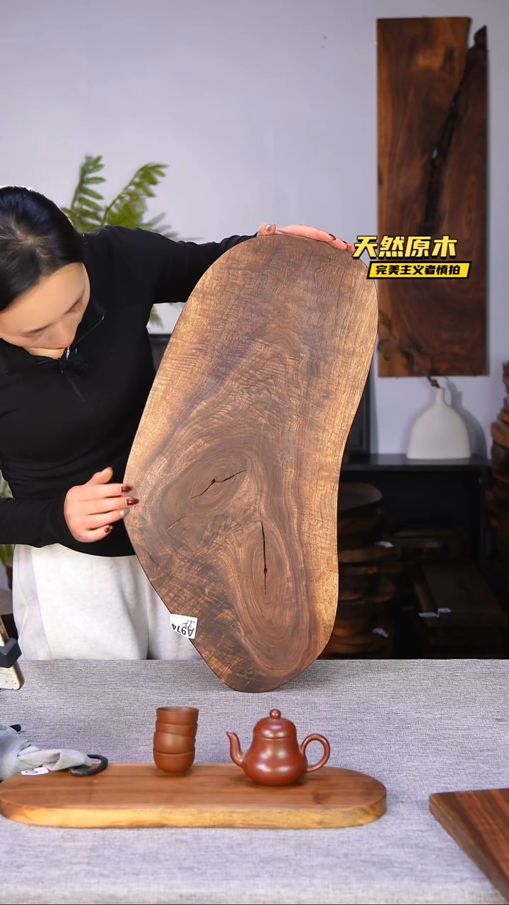 木北美黑胡桃原木.干裂疤结不属于商品质量问题完美主义者慎拍