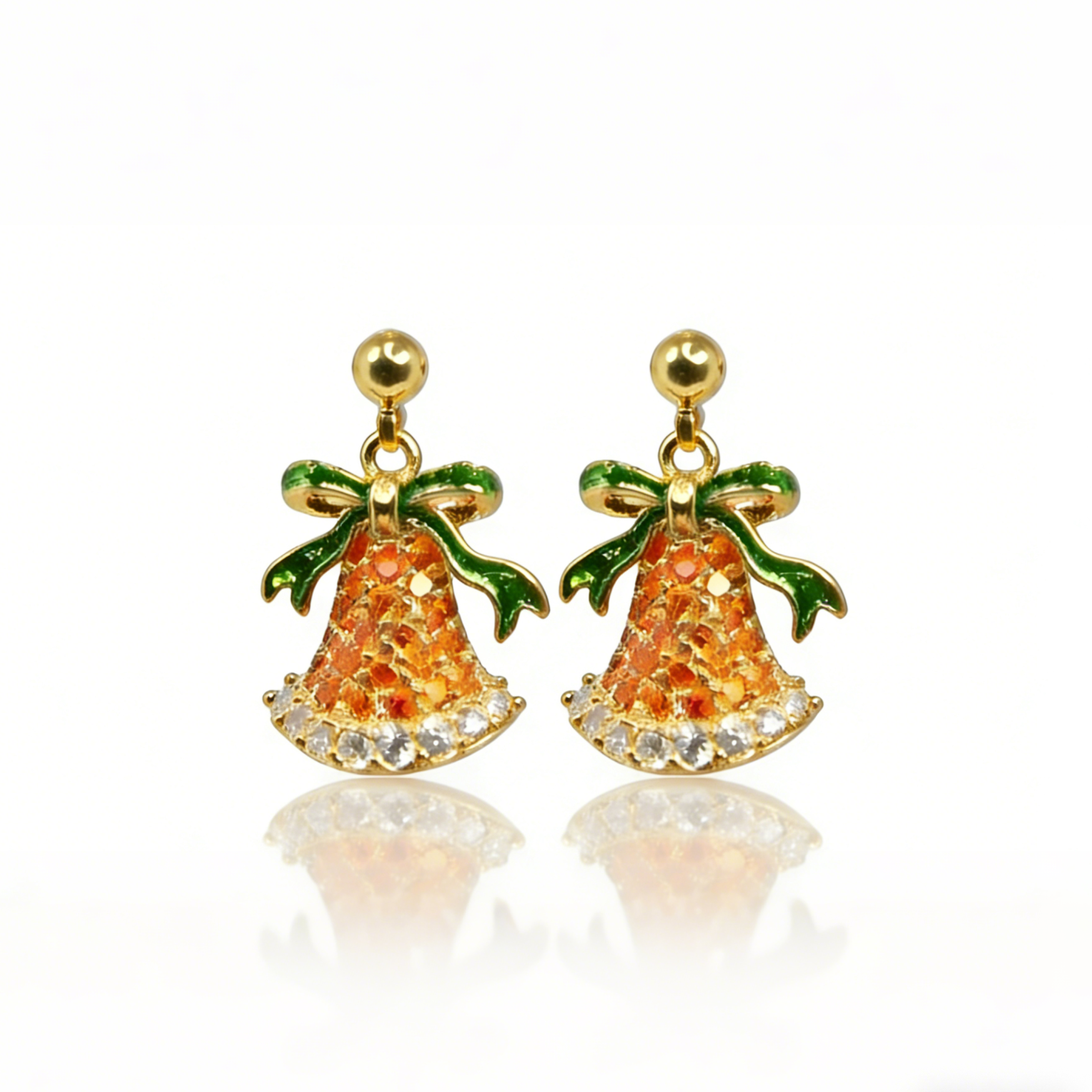 铜合金耳饰  福利圣诞帽925银圣诞老人圣诞帽小巧玲珑气质耳饰