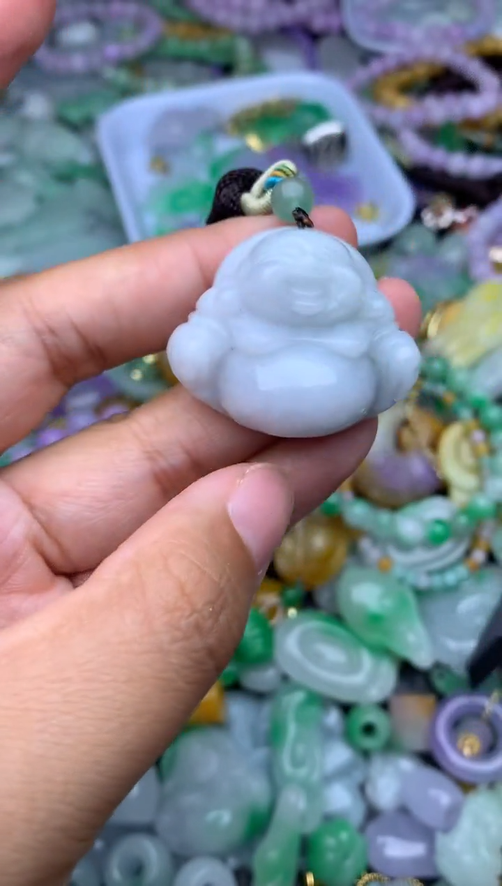颈饰未镶嵌翡翠天然缅甸翡翠吊坠