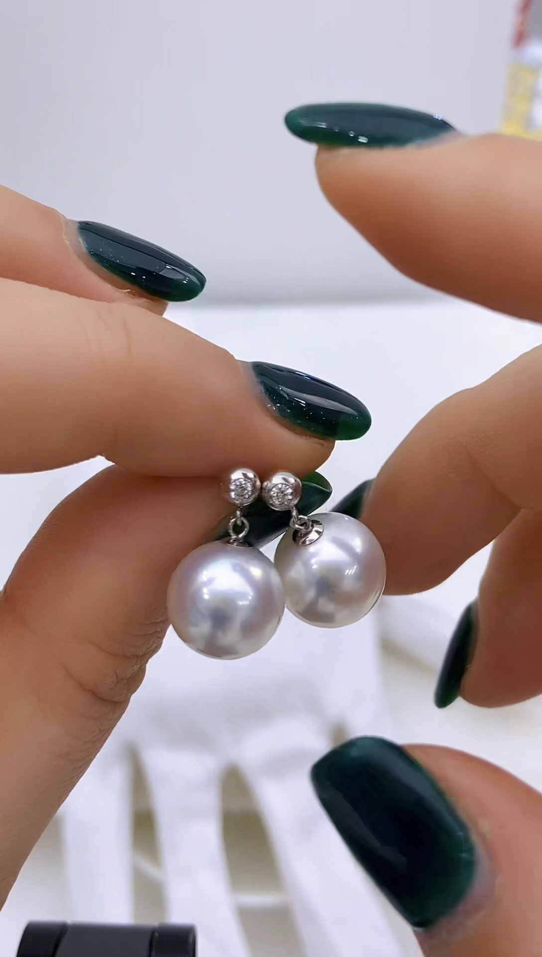 【闪购商品】海水珍珠耳饰18K金镶嵌151 11-12mm