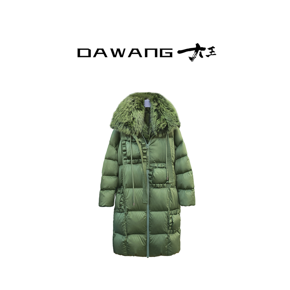 DAWANG |【遐想】高克重超保暖鹅绒服高端真毛大毛领长款鹅绒服6989