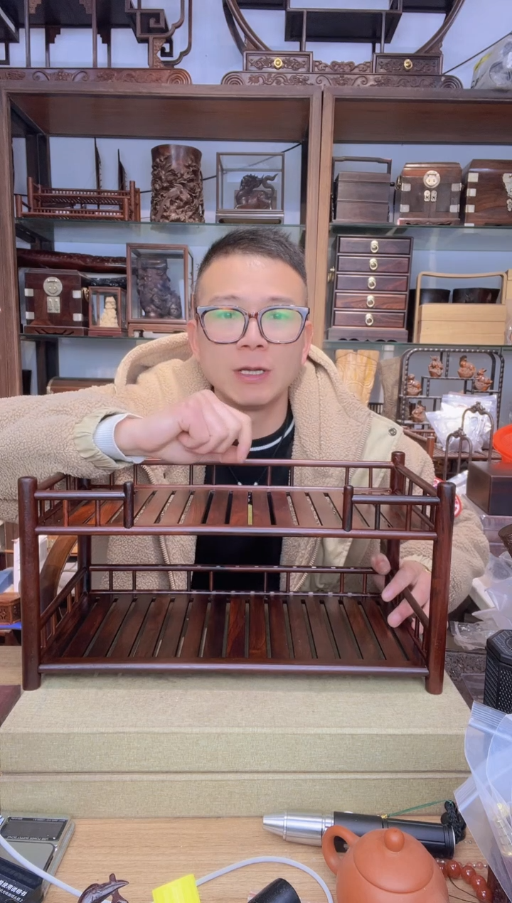 【闪购商品】乌木类书架068微凹双层置物架