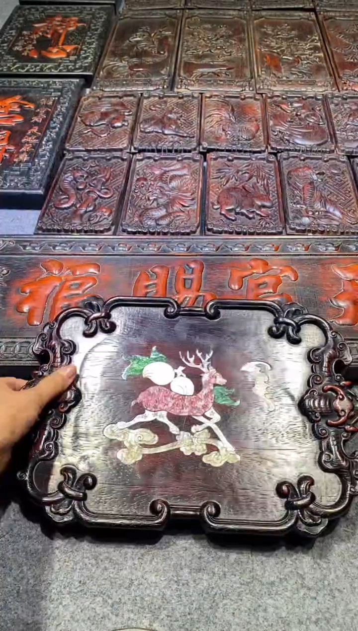 檀香紫檀（小叶紫檀）紫檀拆件雕刻板以直播间实物为准