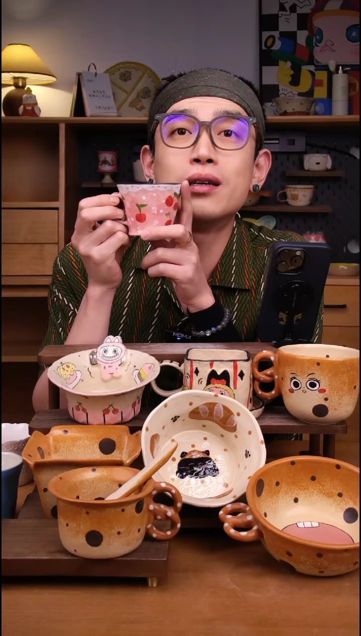 杯子景德镇可爱设计师款陶瓷