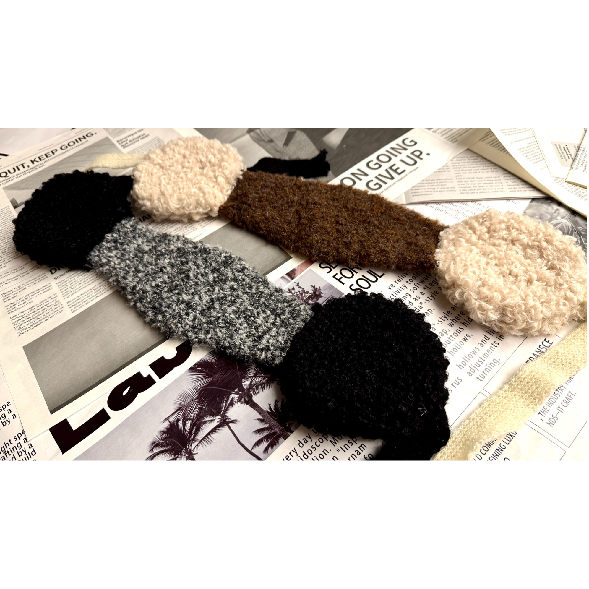 ins ｜秋冬拼色系带耳罩