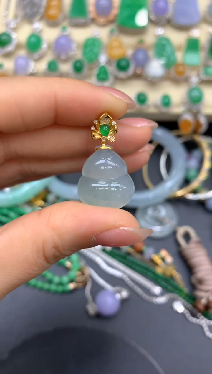 【闪购商品】翡翠颈饰18K金镶嵌183-中国好珍宝