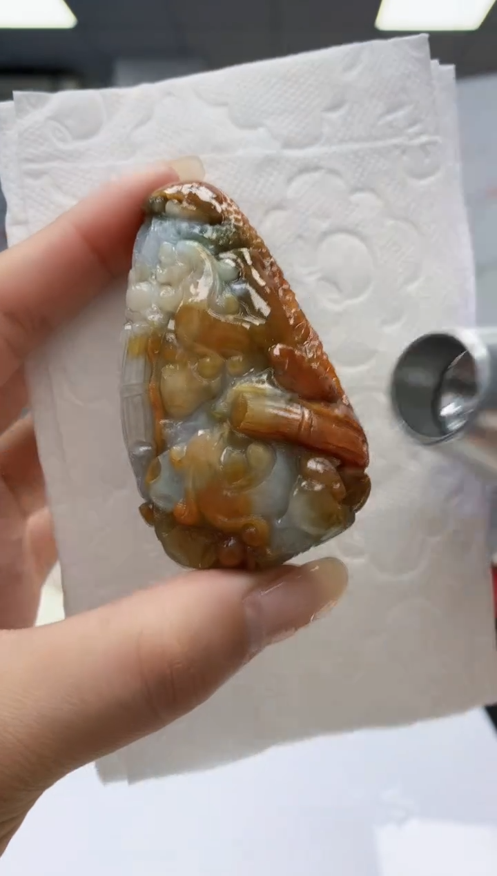 【闪购商品】定制翡翠未镶嵌0405lr-毛货挂件20