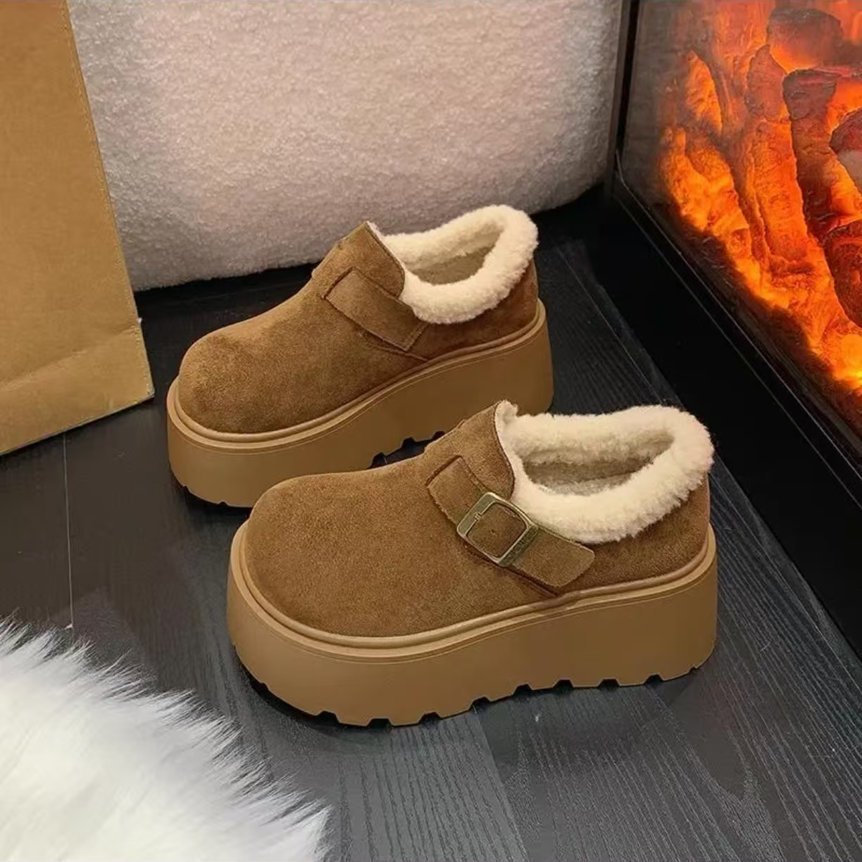 s厚底一脚蹬百搭经典勃肯鞋2025厚度软底软面百搭经典秋冬