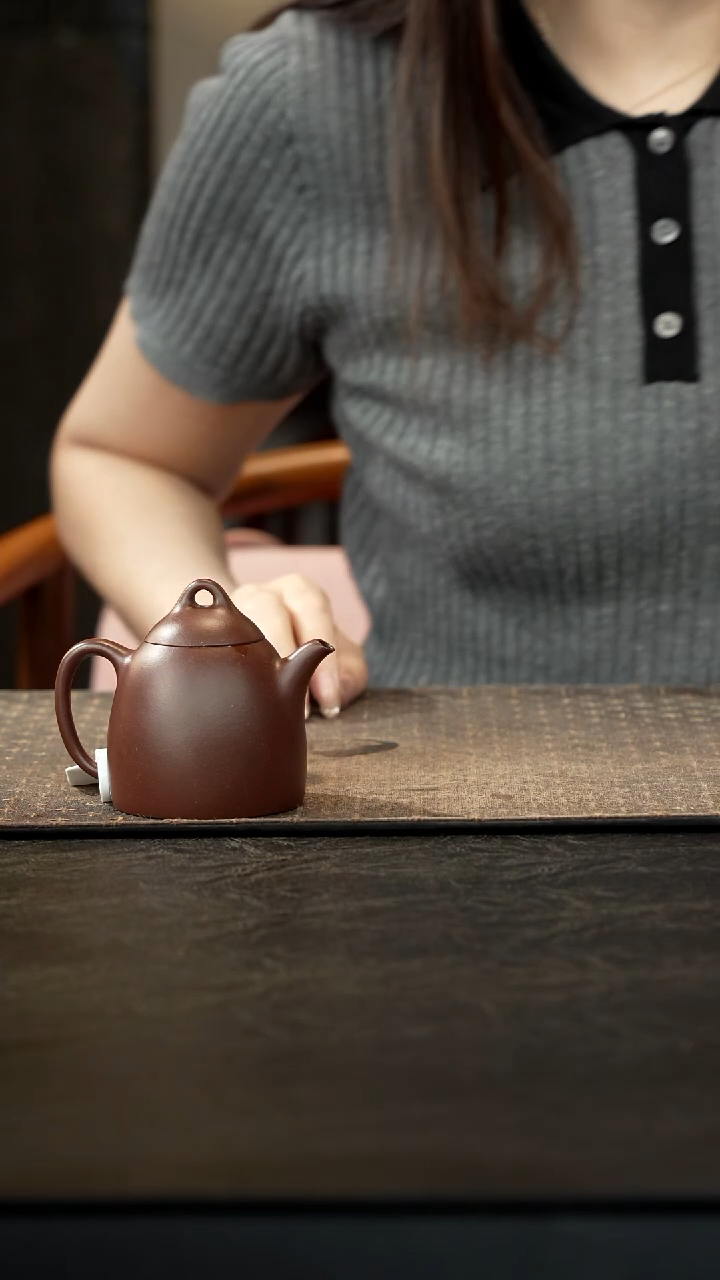 茶壶紫砂老紫泥子冶秦权170cc