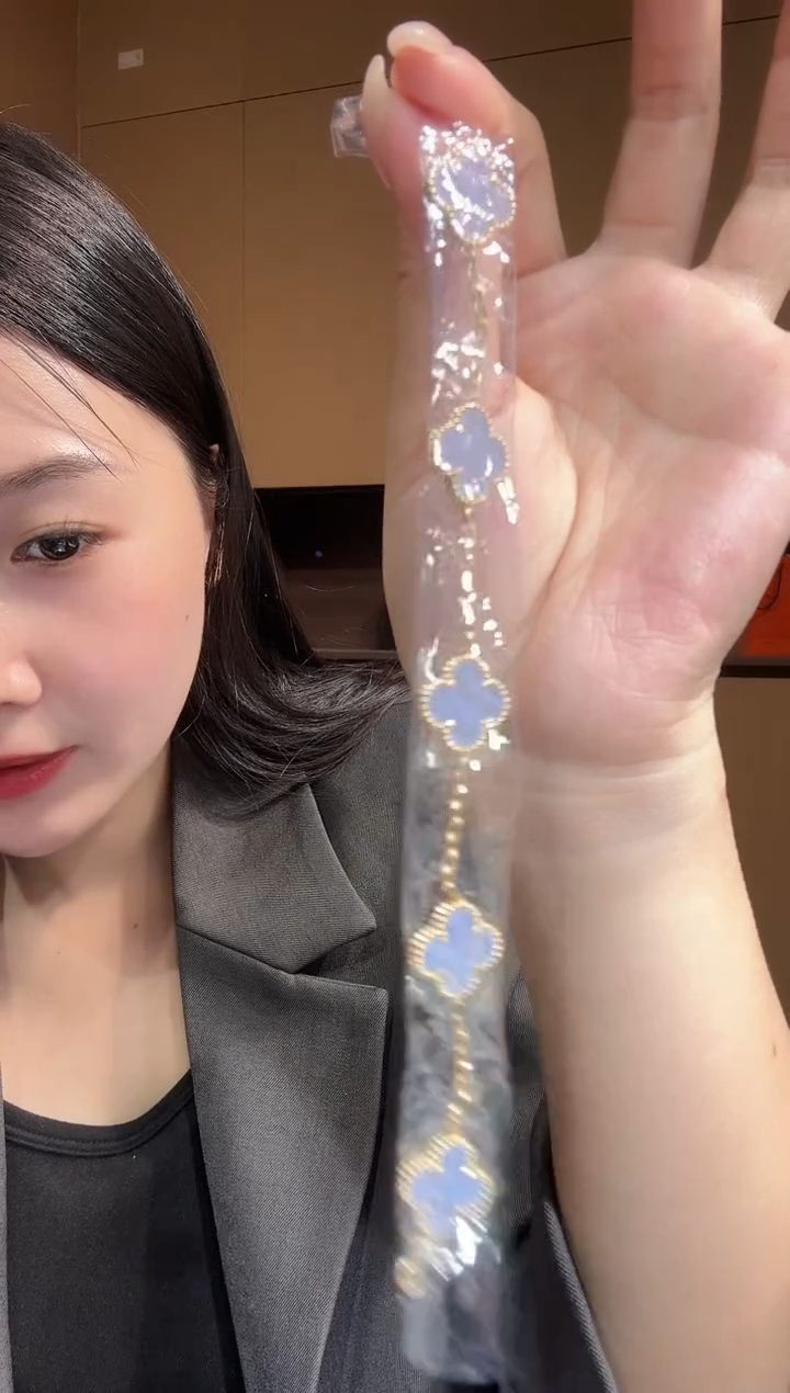【闪购商品】玛瑙/玉髓手链18K金镶嵌紫色k黄，五花手链GHJ