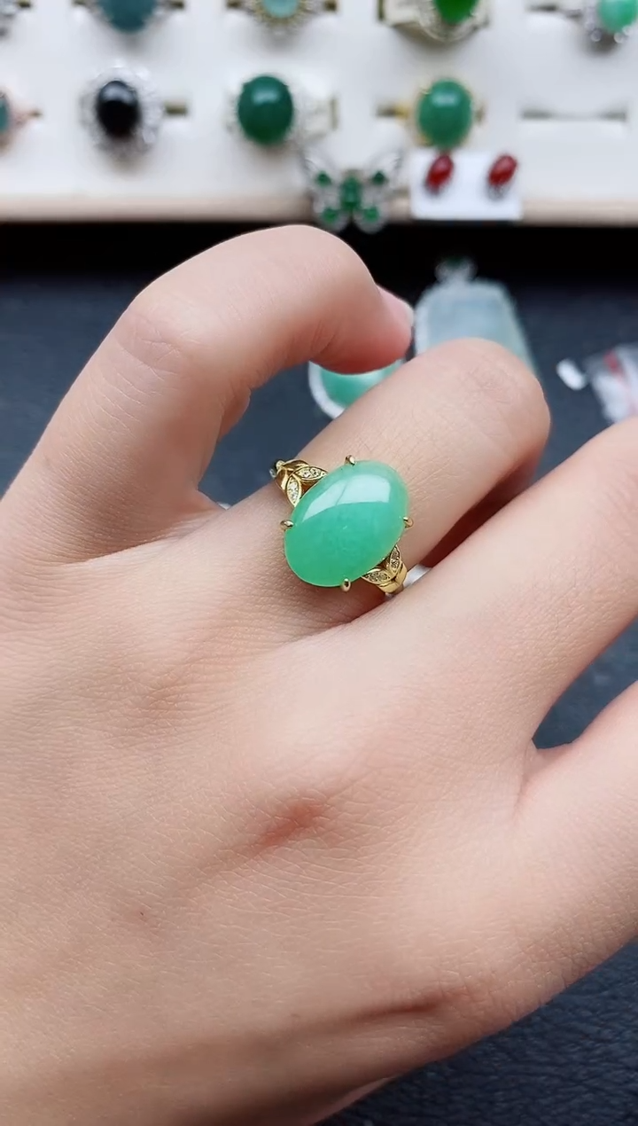 【闪购商品】翡翠戒指银S925镶嵌11111