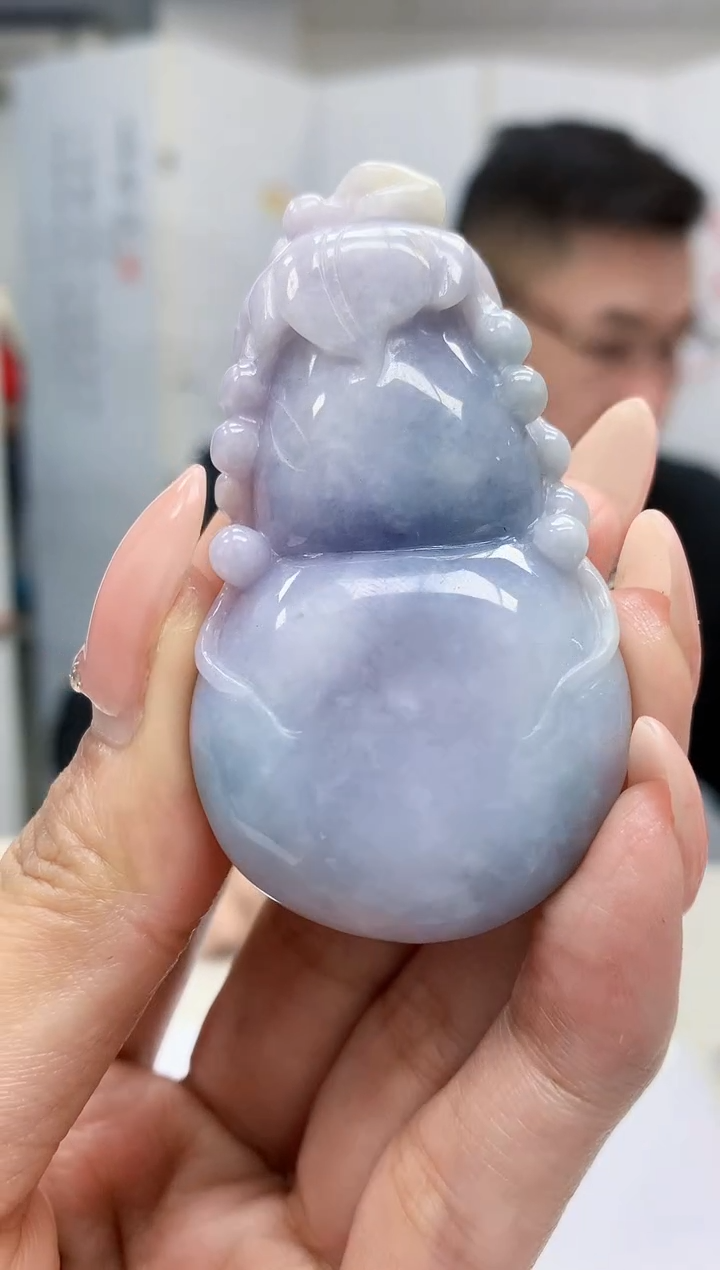 【闪购商品】定制翡翠未镶嵌5152MM-毛货挂件32