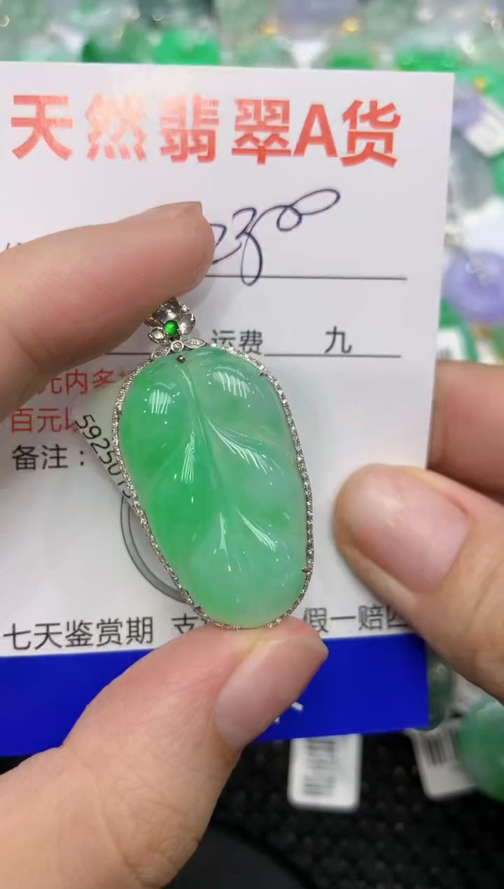 【闪购商品】翡翠颈饰18K金镶嵌11111111111