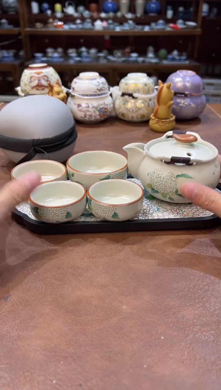 真的很便宜超好看会开片的旅行茶具