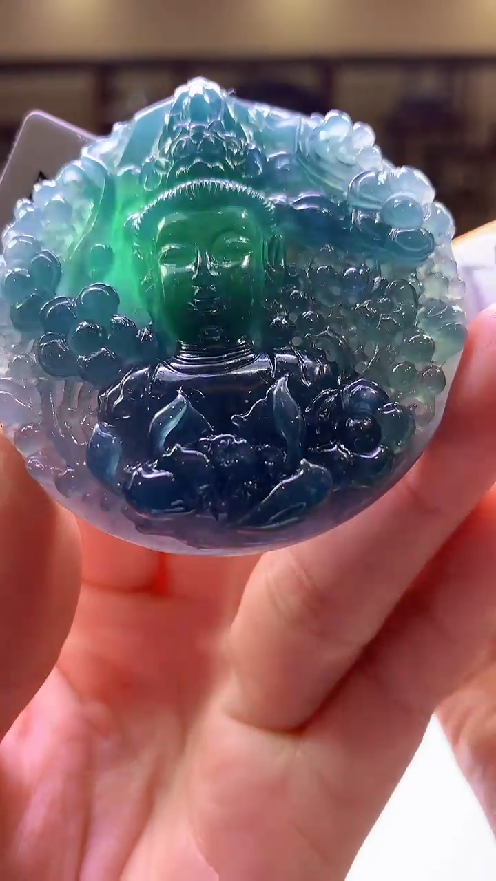 【闪购商品】定制翡翠未镶嵌8003jj-毛货挂件79