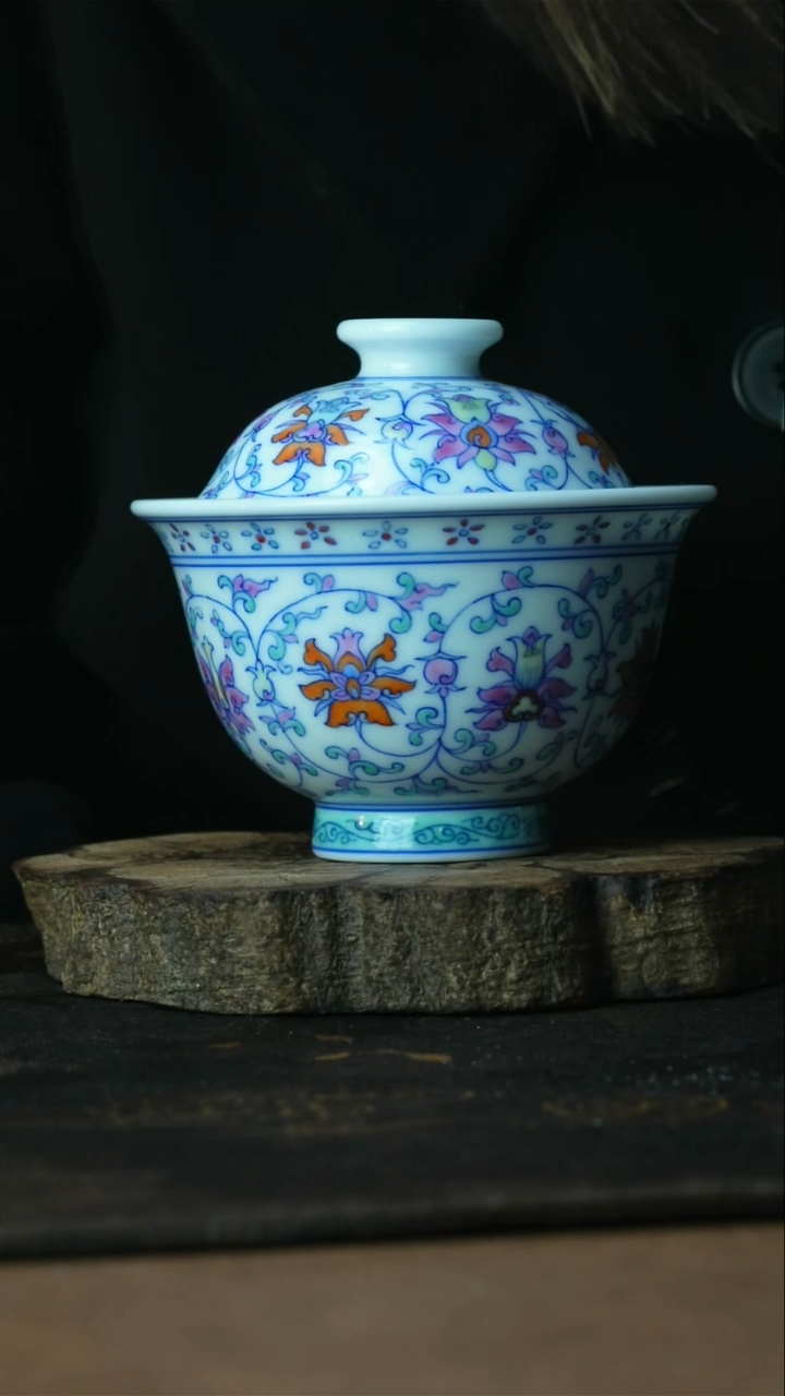 【闪购商品】杯景德镇陶瓷斗彩善听