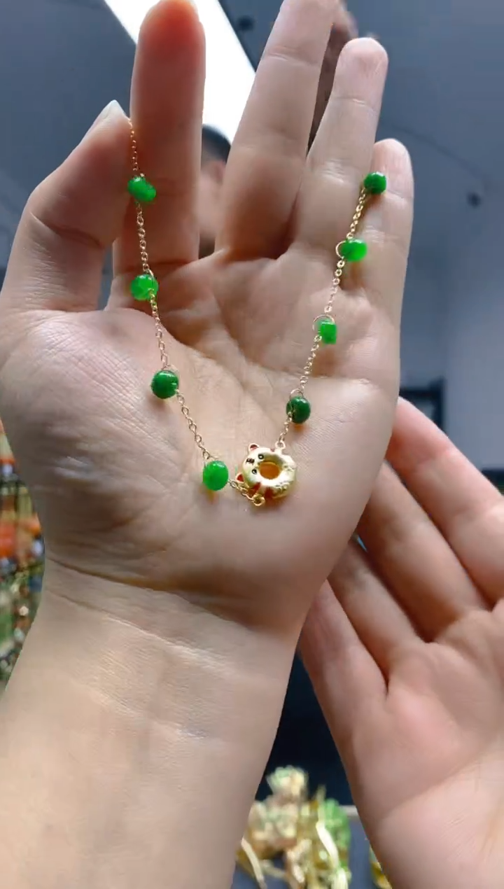 【闪购商品】翡翠耳饰合金0334翡翠手链