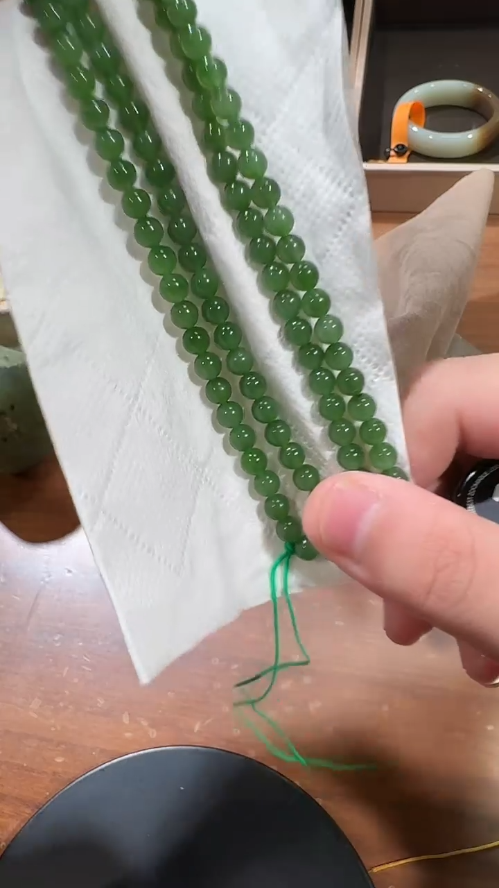 【闪购商品】和田玉珠链未镶嵌1210碧玉6mm108链