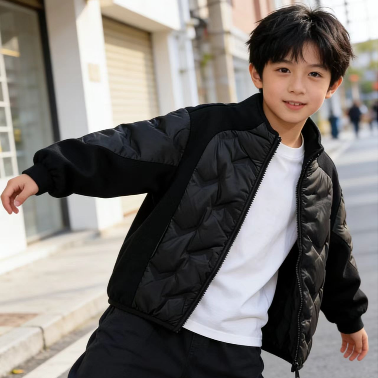 9599519高端专享天花板儿童冬款轻薄羽绒服黑色（靠谱）