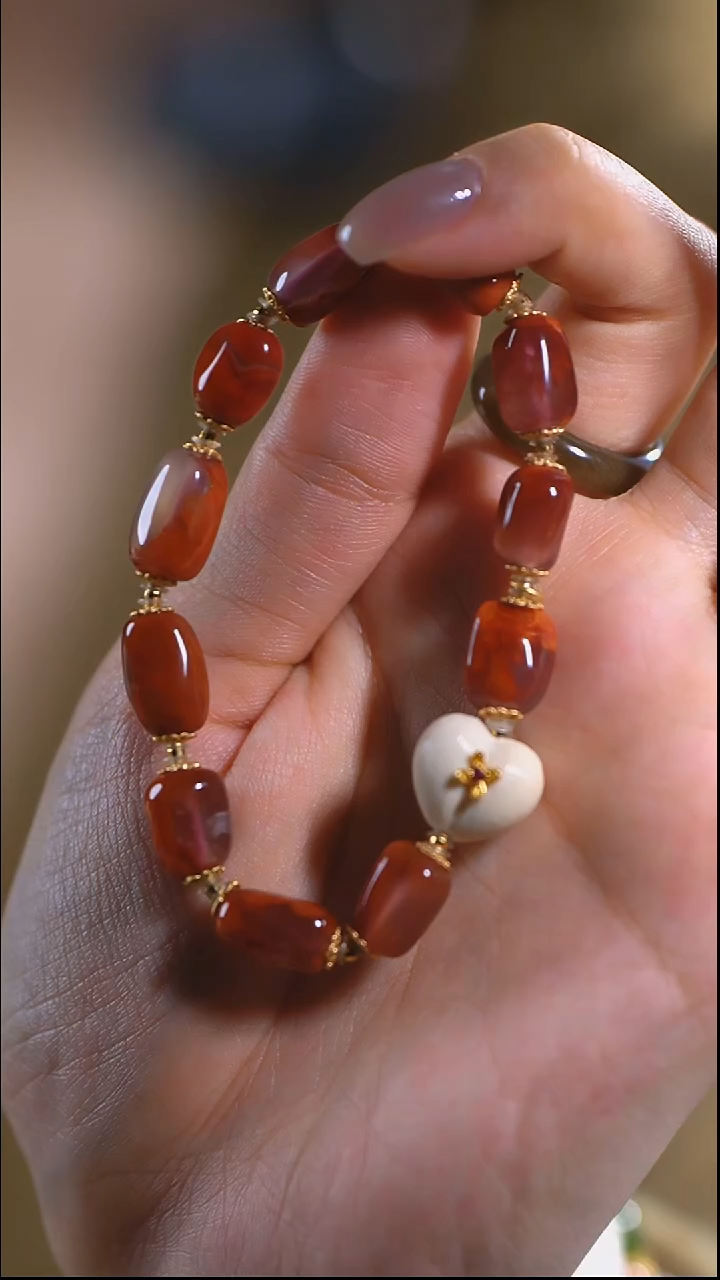 手串/手链/手镯猛犸象牙屁桃搭随型N红