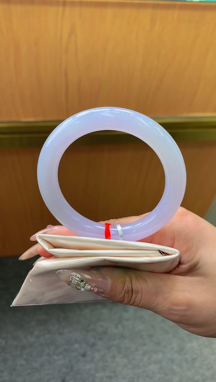 未镶嵌手镯翡翠-F102-圆条55