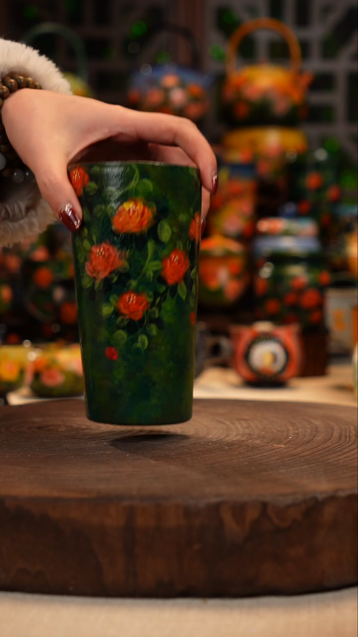 紫砂油画手绘釉下彩