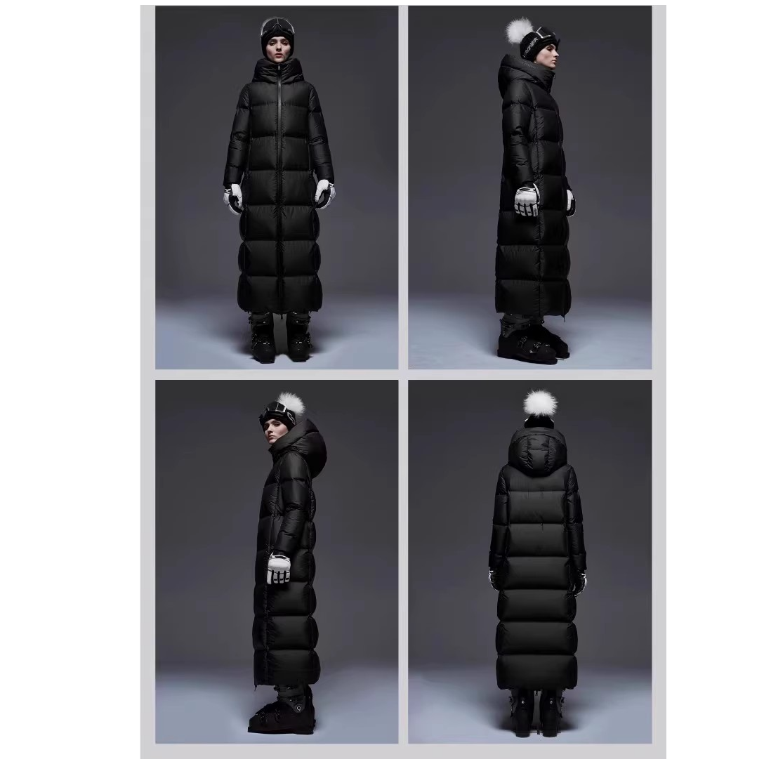 零下30度90绒白鹅绒极寒加厚长超长款羽绒服高充绒直冲工艺