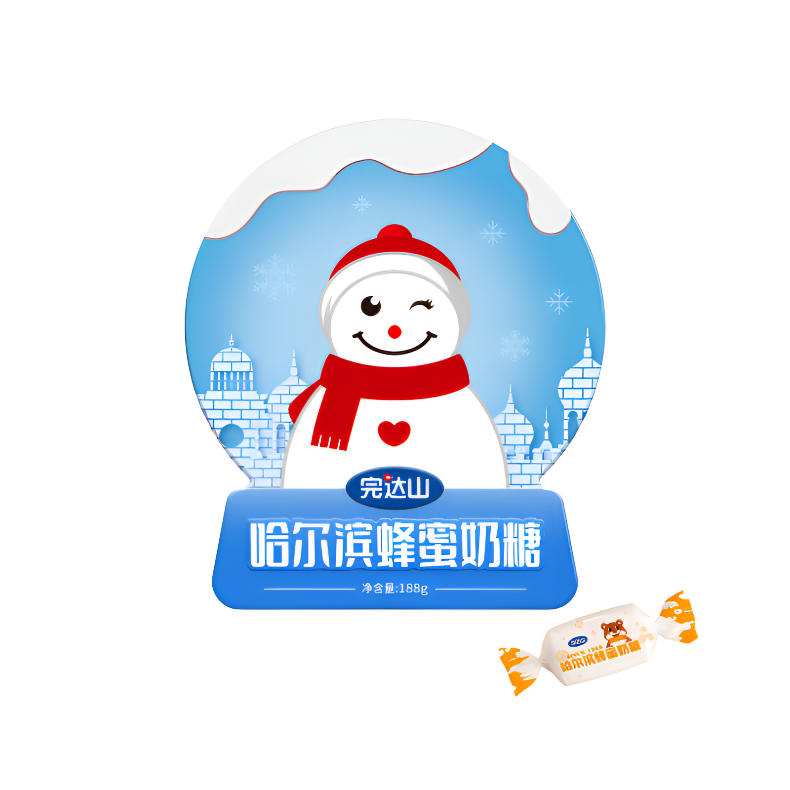 完达山 卡通糖果哈尔滨奶糖蜂蜜味牛奶糖果零食老式伴手礼老奶糖