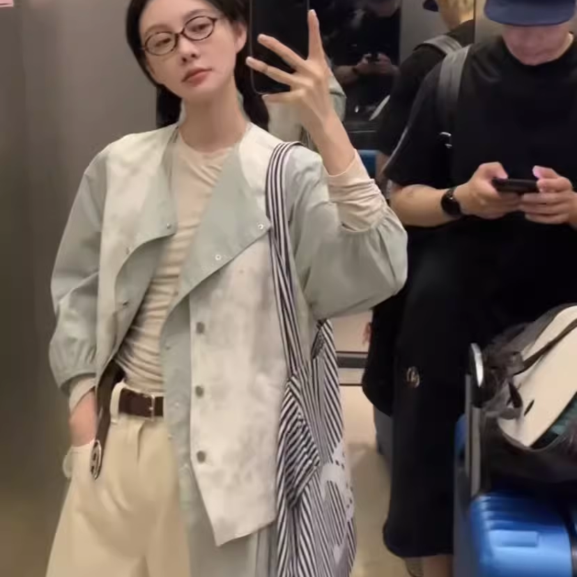 MONA 100棉设计感宽松马甲马夹上衣外穿女小个子 2024新款夏季