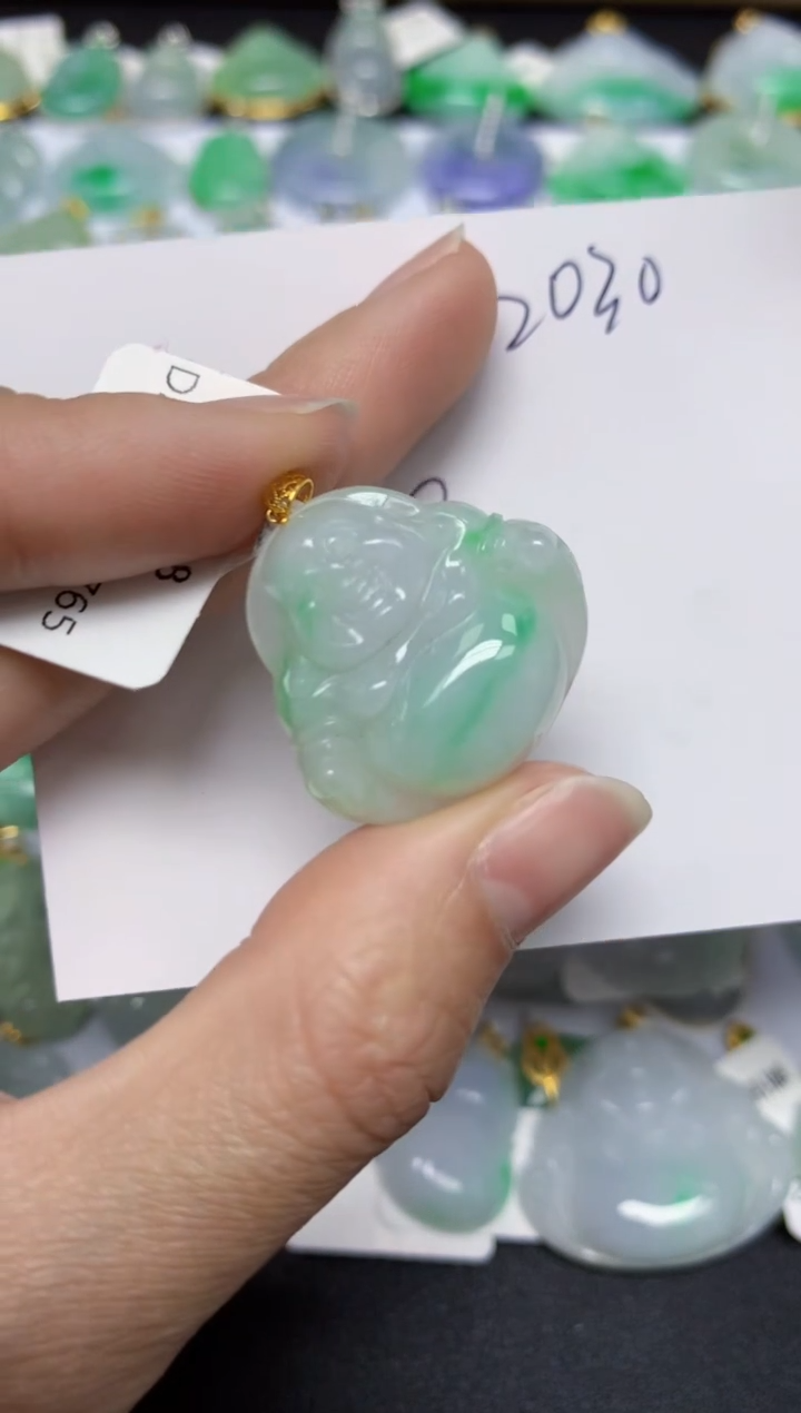 【闪购商品】翡翠颈饰18K金镶嵌 天然翡翠A货