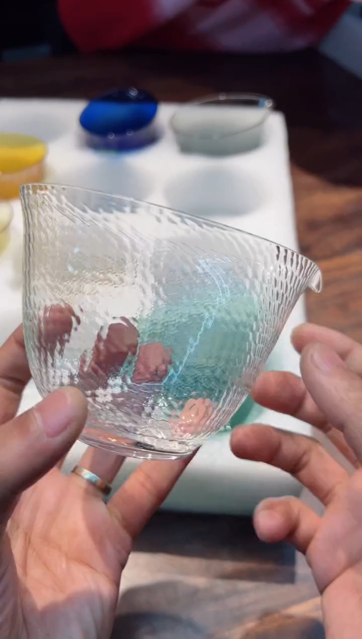 【闪购商品】魏小玻 水滴公杯 钻石切割纹 透明