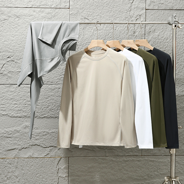 Leavo Johnson 三季可穿！男士秋季透气运动休闲百搭长袖T恤2655