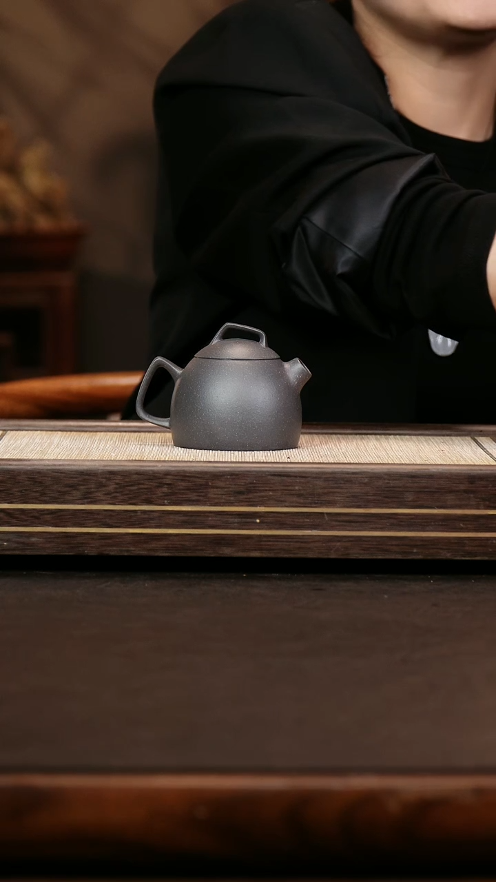 茶壶紫砂原矿天青泥 几何秦权160cc