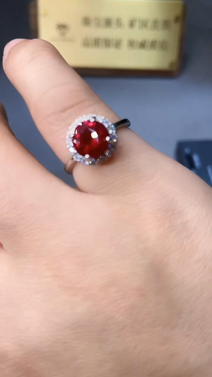 【闪购商品】红宝石戒指银S925镶嵌354
