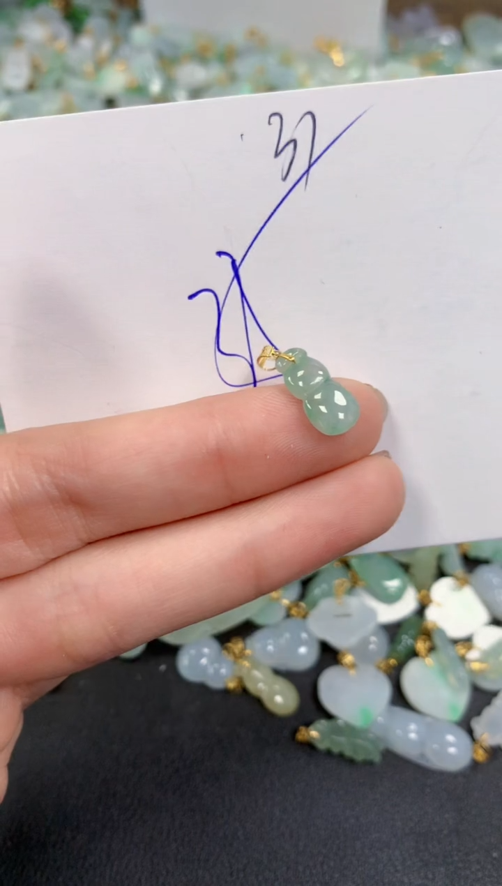 【闪购商品】翡翠颈饰18K金镶嵌 天然翡翠A货