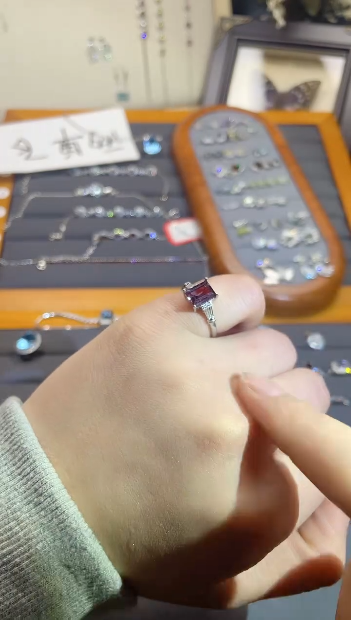 【闪购商品】水晶戒指银S925镶嵌A62       