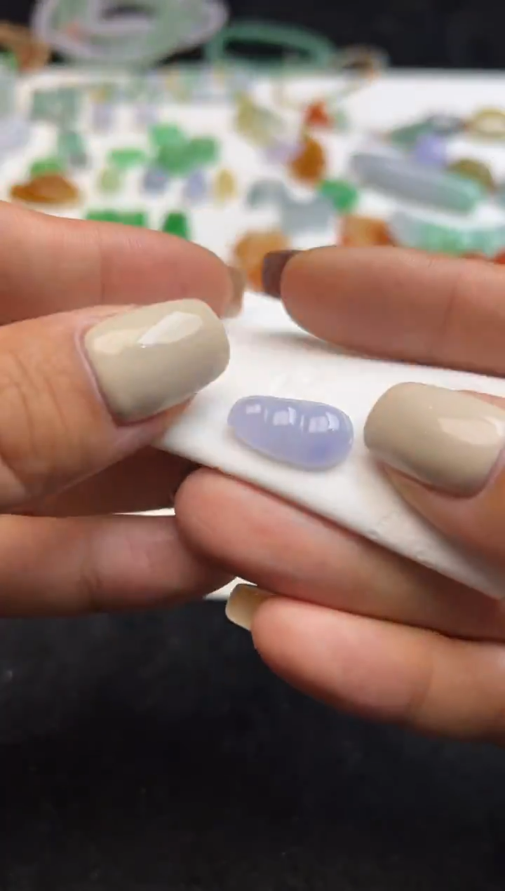 未镶嵌定制翡翠480+48紫豆子-sq068