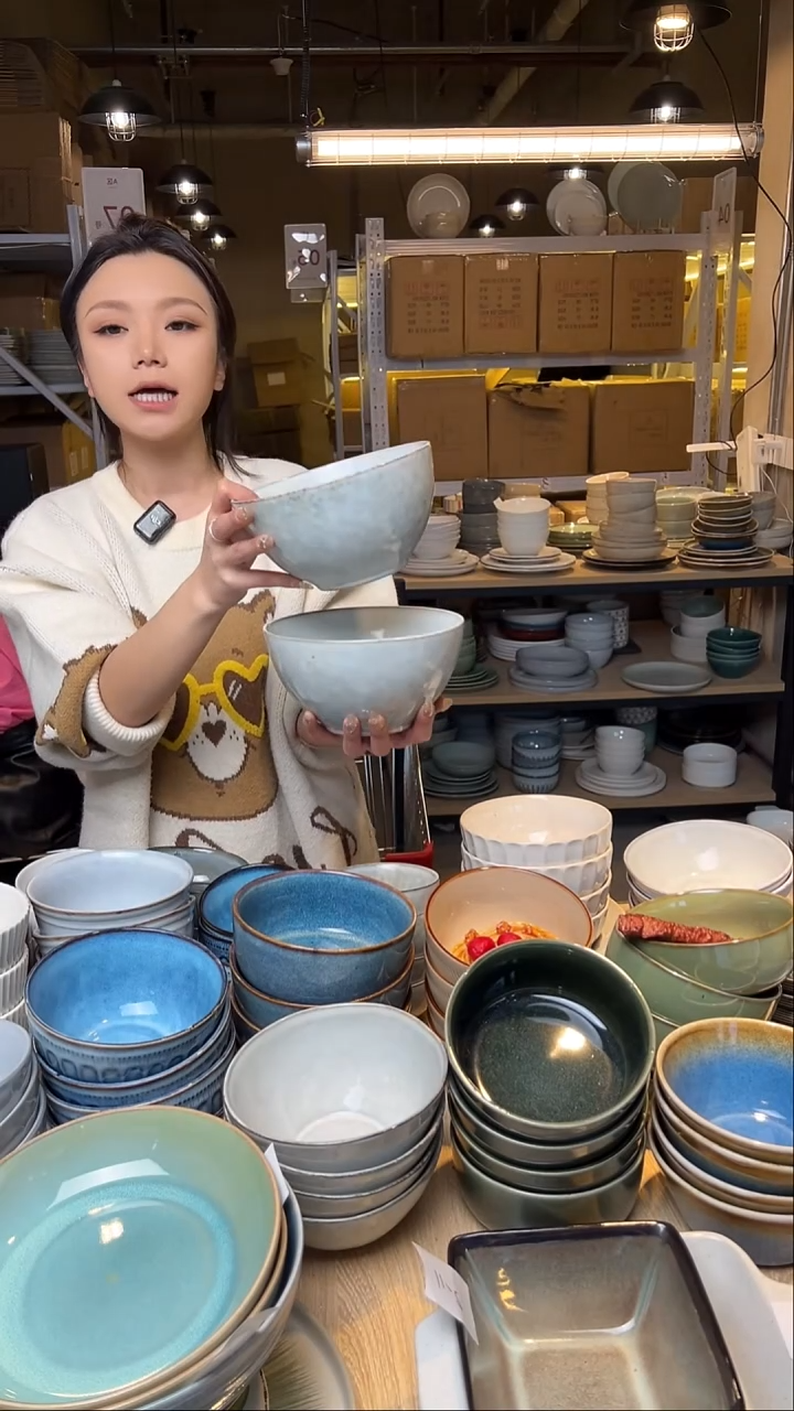 瓷238外贸尾货窑变釉下彩默外微瑕