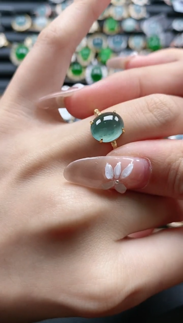 【闪购商品】翡翠戒指银S925镶嵌51151
