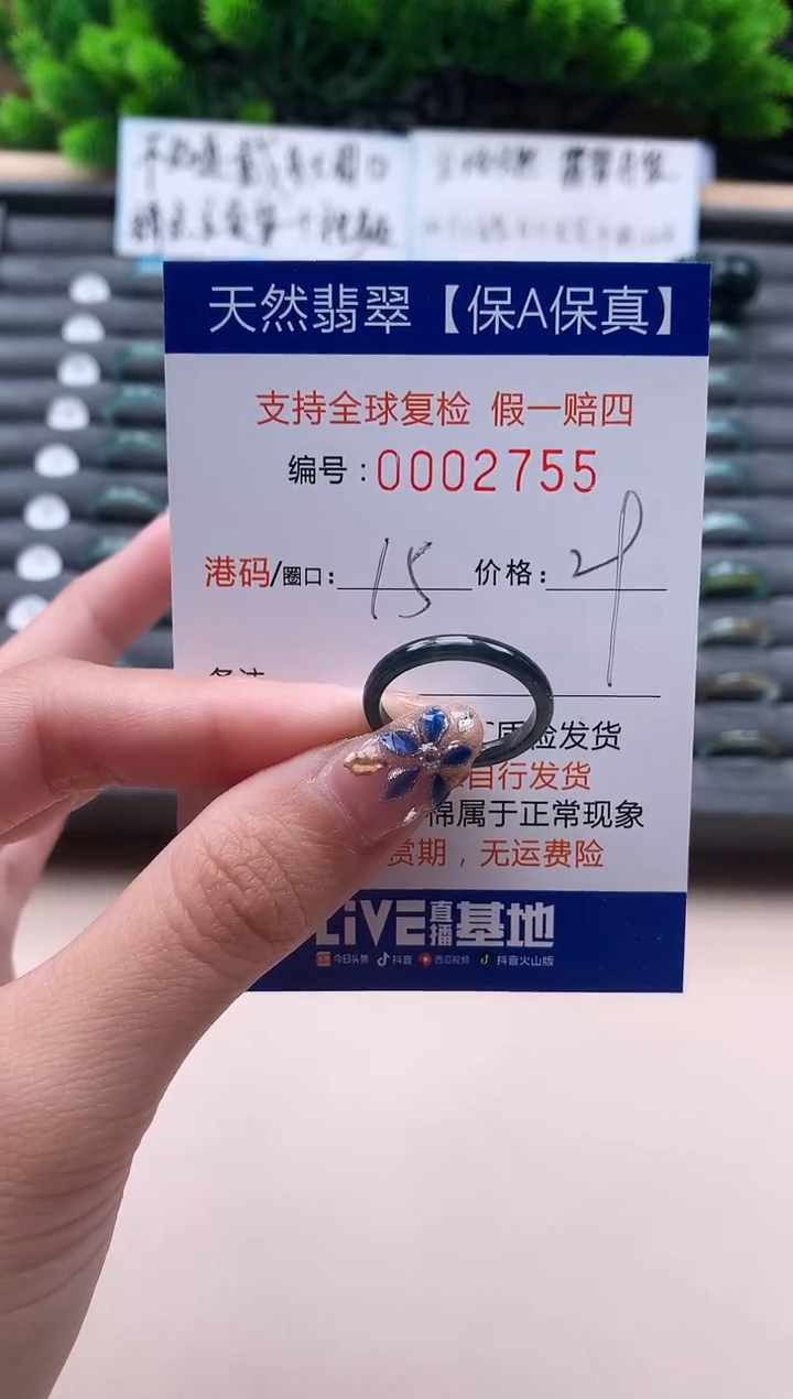 未镶嵌戒指翡翠天然  2755