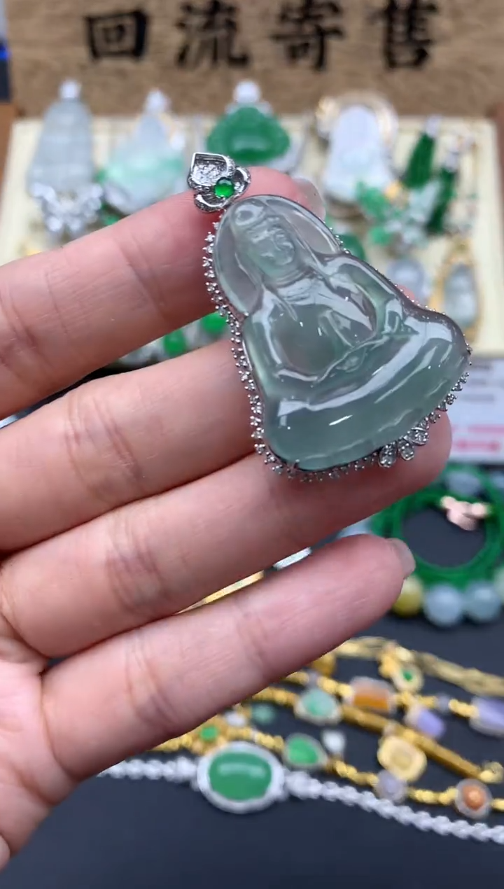 【闪购商品】翡翠颈饰18K金镶嵌576-中国好珍宝