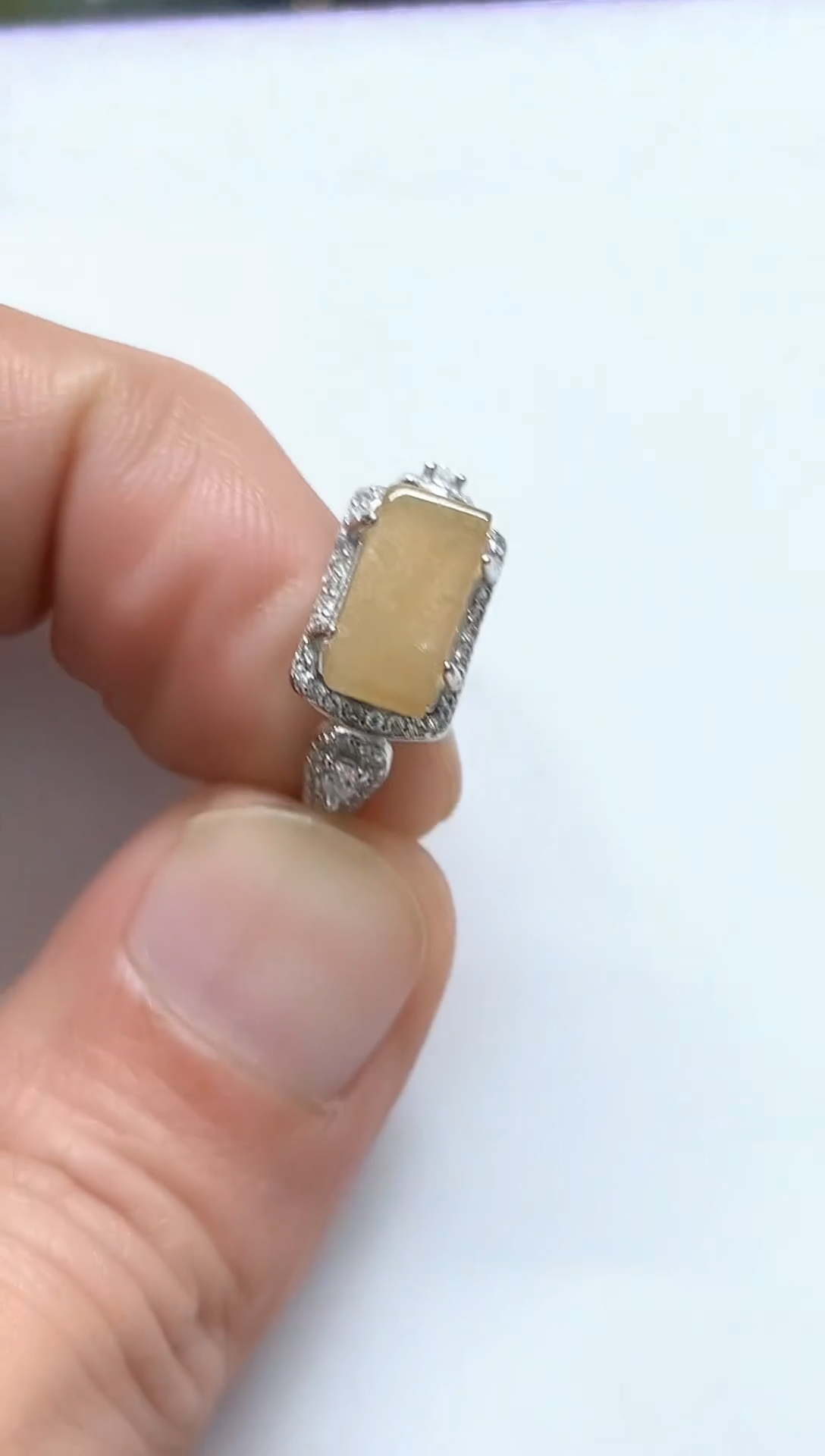 【闪购商品】翡翠戒指银S925镶嵌天然缅甸A货翡翠戒指