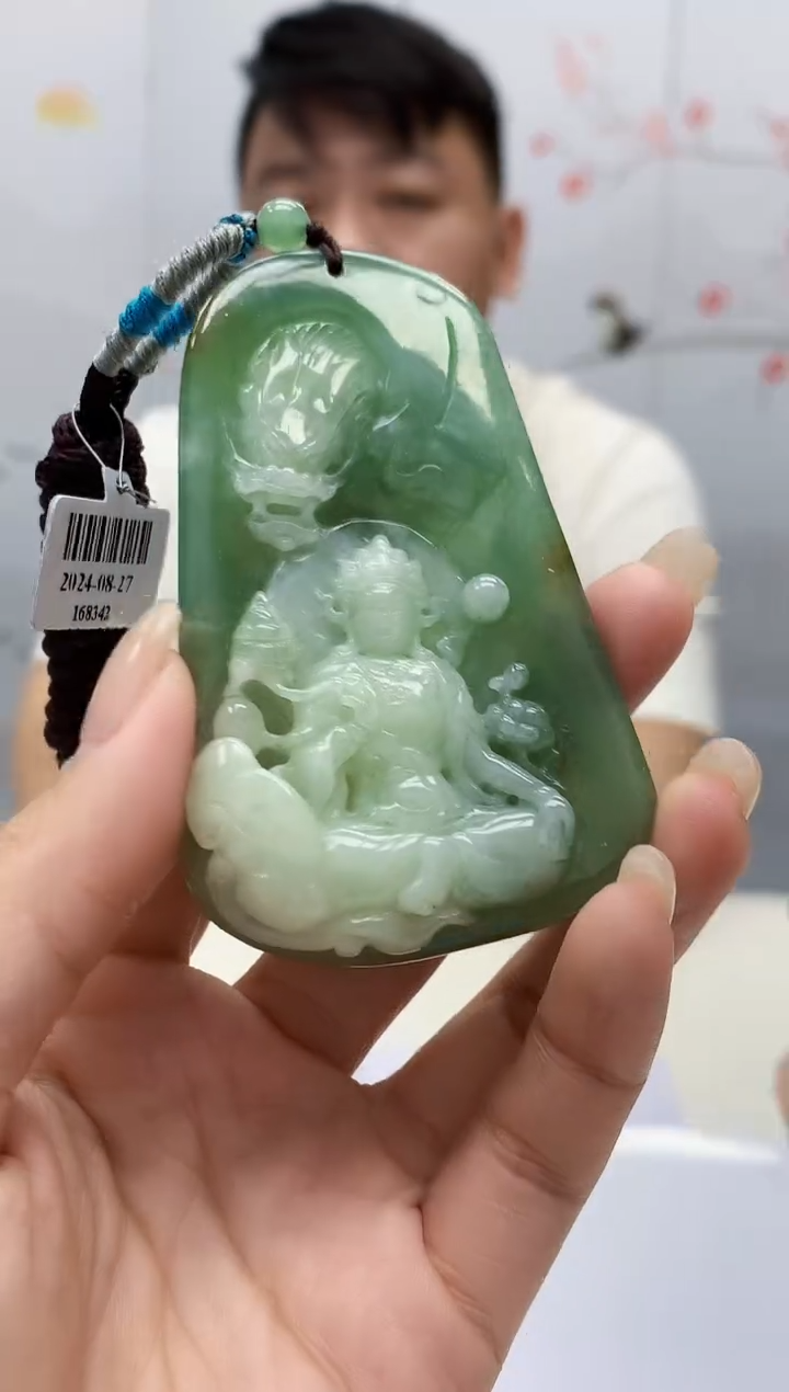 【闪购商品】定制翡翠未镶嵌4925lr-毛货挂件70