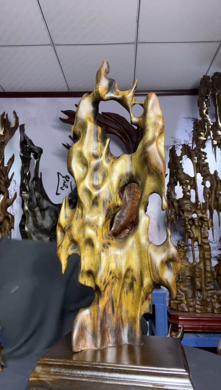 金丝楠木头款皖**王金丝楠木工艺品摆件