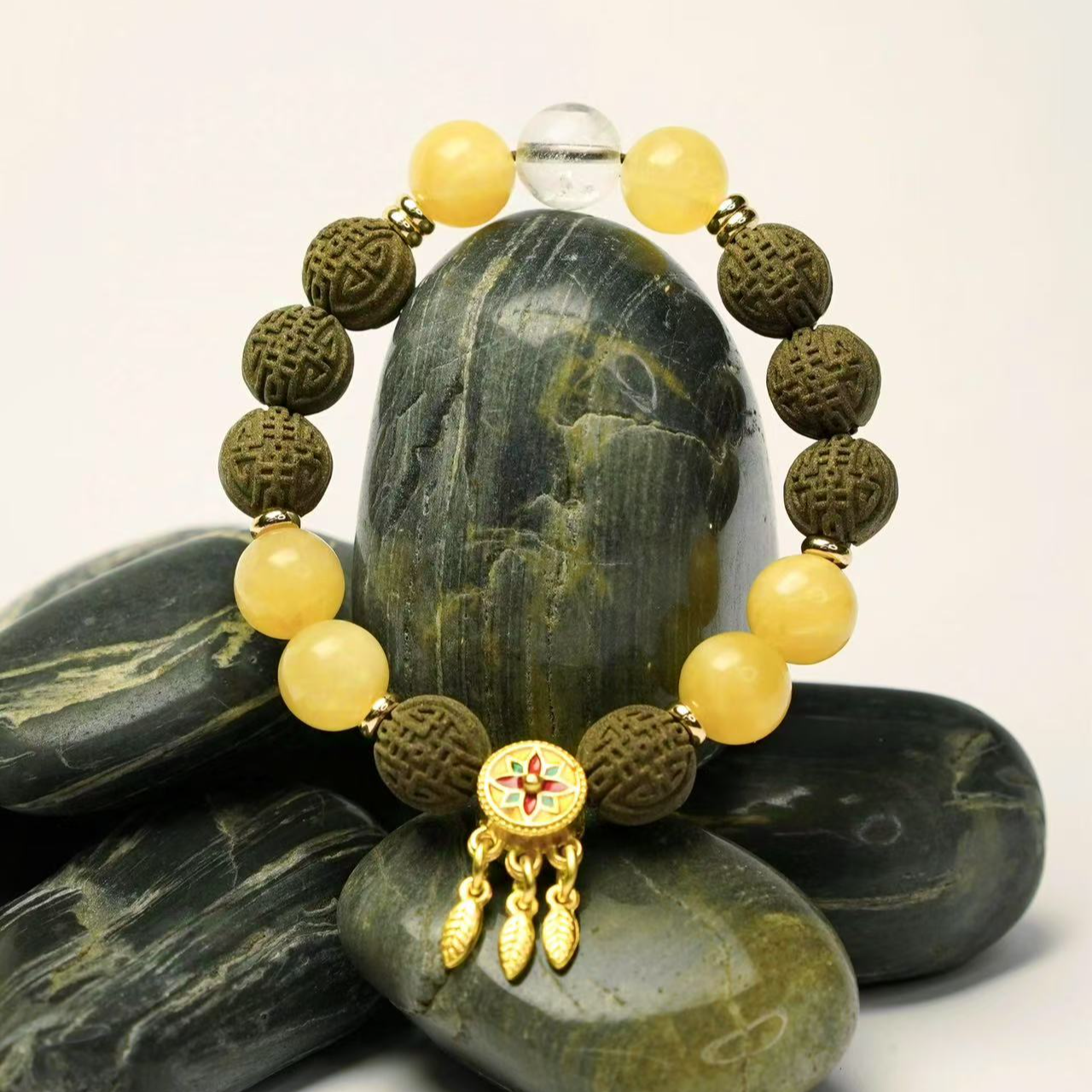 【设计师款-赋然】玫瑰解郁姜早药香手作手串7（拍下备注手围）