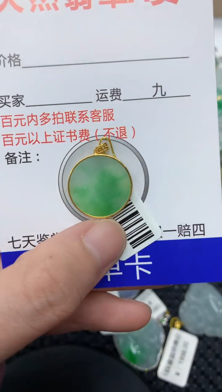【闪购商品】翡翠颈饰18K金镶嵌11111111111