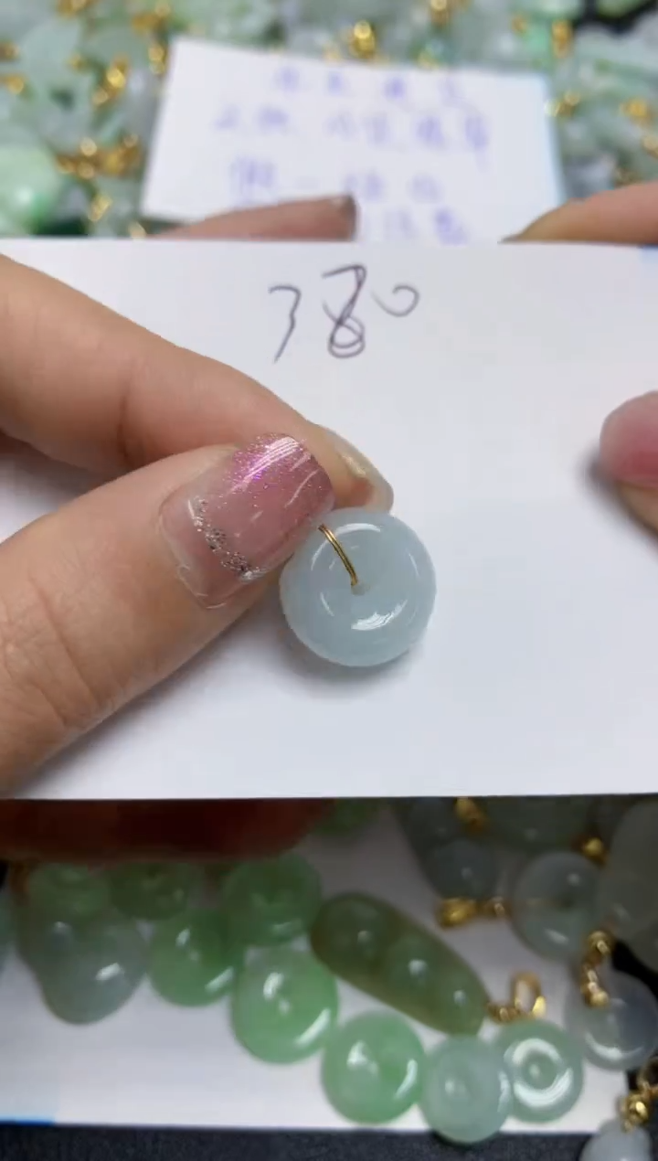 【闪购商品】翡翠颈饰合金天然翡翠A货